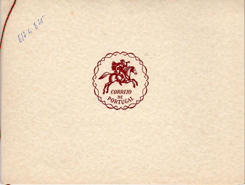 1307 f.jpg -     Lote:    1307 (frente)                   Descrição:         1955 &mdash; Reis de Portugal da 1.ª Dinastia. Carteira com a série em quadras (***/**), CE806/814. Valor de catálogo &euro; 262,00. Raro.        CRT       Valor Base:     &euro; 25,00     Valor Venda:     &euro;      